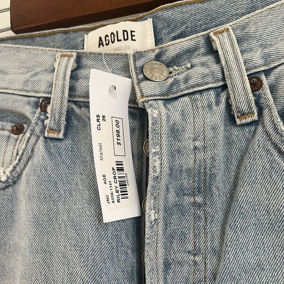 Agolde Riley Crop Jeans NWT - Picture 4 of 5
